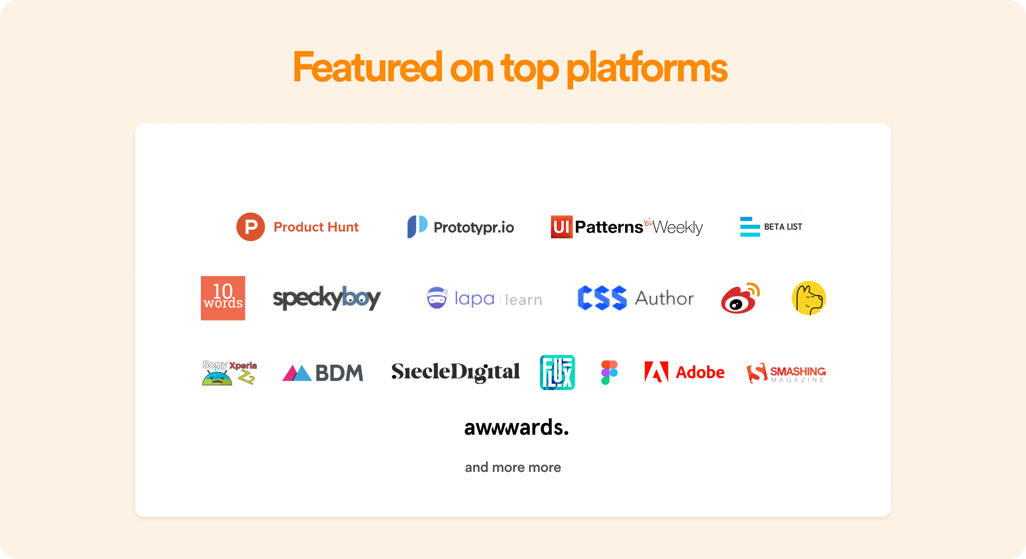Featured on Platforms