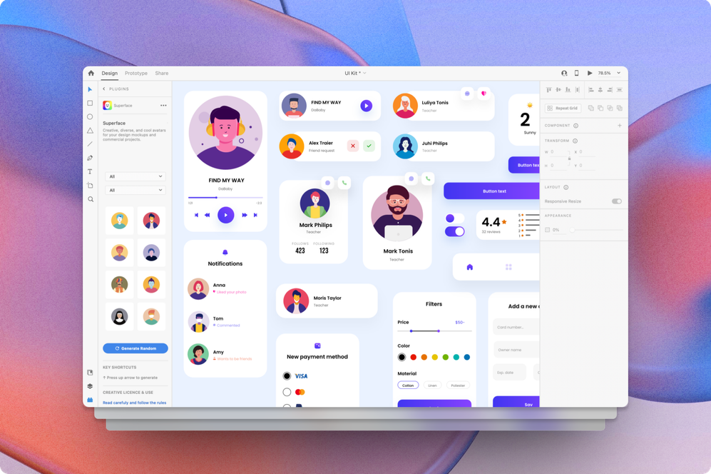 Super faces for AdobeXD