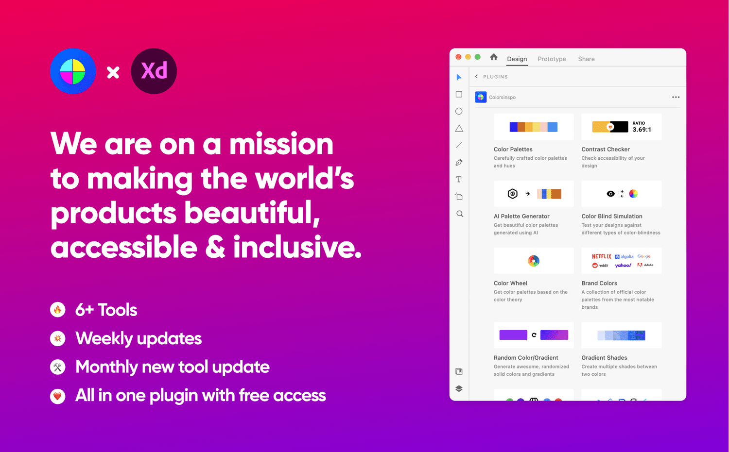 Colorsinspo Plugin for Adobe XD Use Case